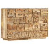 Alphabet Cabinet with 6 Drawers 120x35x79 cm Solid Mango Wood