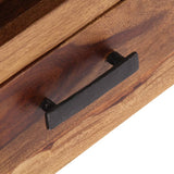 TV Cabinet 118x30x40 cm Solid Wood - Rear View
