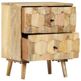 Bedside Cabinet 40x30x50 cm Solid Mango Wood - Side View