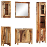 5 Piece Bathroom Set Solid Wood