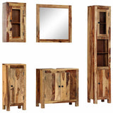 5 Piece Bathroom Set Solid Wood