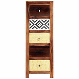 Side Cabinet 40x30x110 cm Solid Acacia Wood - Front View