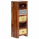 Side Cabinet 40x30x110 cm Solid Acacia Wood