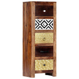 Side Cabinet 40x30x110 cm Solid Acacia Wood