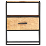 Nightstand 40x30x50 cm Solid Mango Wood - Front View