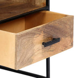 Nightstand 40x30x50 cm Solid Mango Wood - Rear View