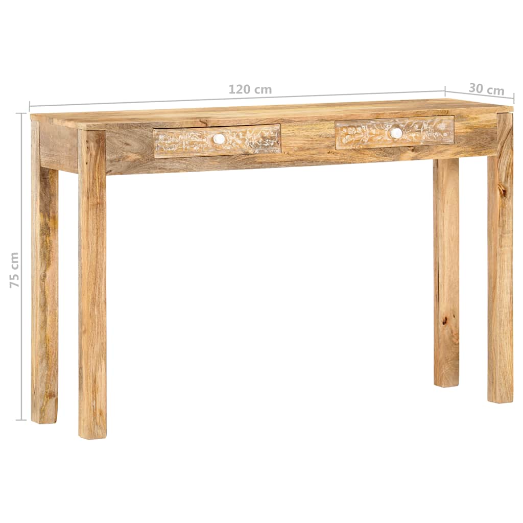 Console Table 120x30x75 cm Solid Mango Wood
