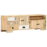 TV Cabinet 120x30x40 cm Solid Mango Wood - Top-Down View