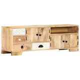 TV Cabinet 120x30x40 cm Solid Mango Wood - 45-Degree Angle
