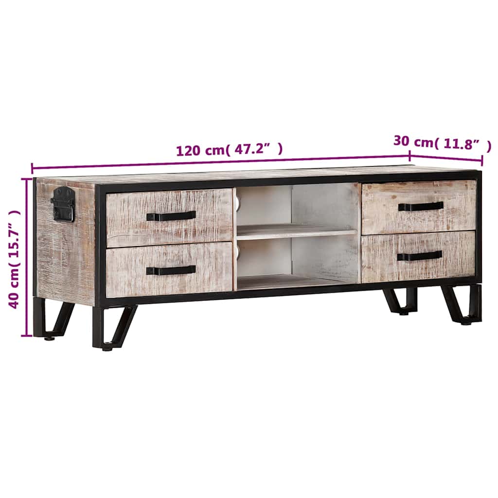 TV Cabinet 120x30x40 cm Solid Acacia Wood