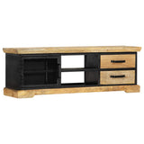 TV Cabinet Black 120x30x40 cm Solid Mango Wood