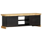 TV Cabinet Black 120x30x40 cm Solid Mango Wood