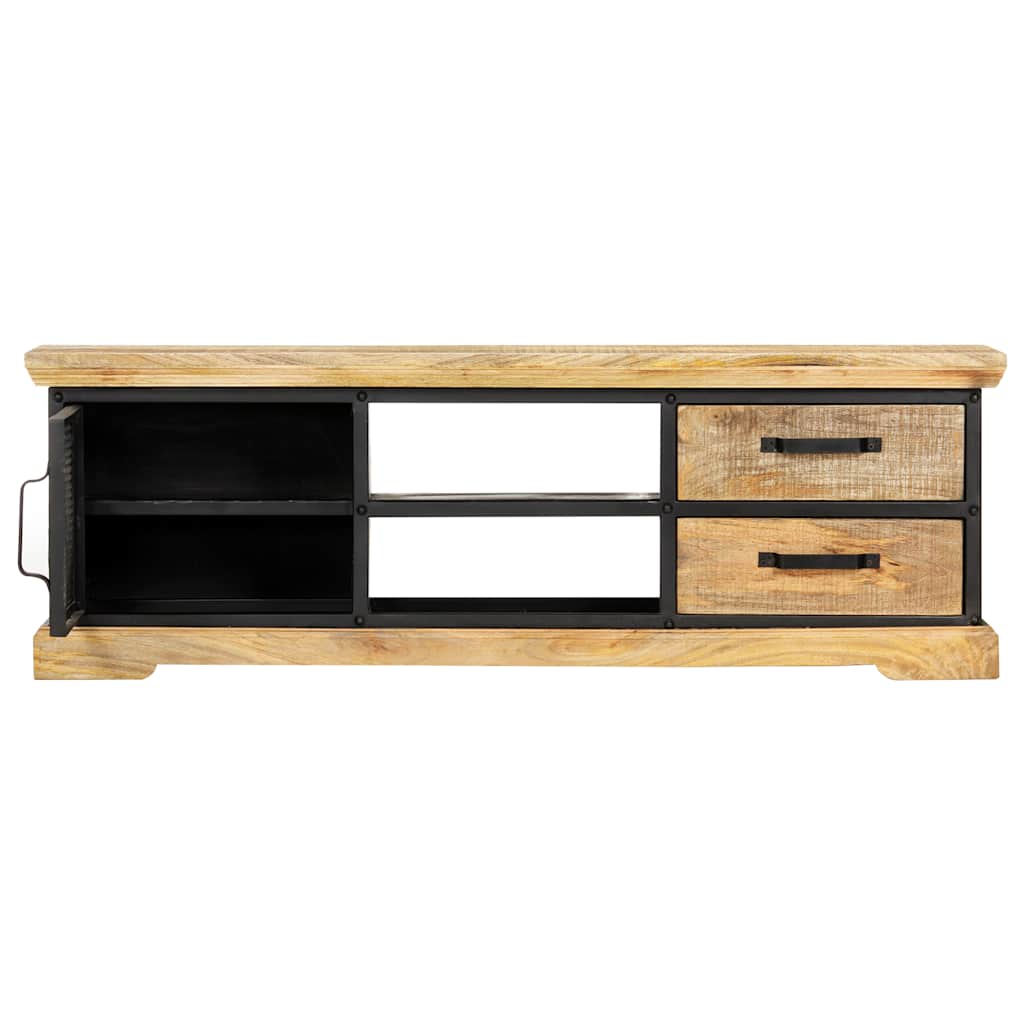 TV Cabinet Black 120x30x40 cm Solid Mango Wood