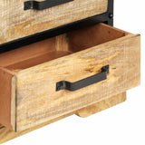 TV Cabinet Black 120x30x40 cm Solid Mango Wood