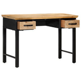 Writing Table 110x50x76 cm Solid Mango Wood - Top-Down View