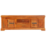 TV Cabinet 119x30x40 cm Solid Acacia Wood - Front View