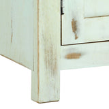 Sideboard Light Blue 110x35x70 cm Solid Mango Wood - Close-Up Angle