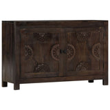 Sideboard with Carved Design 110x35x70 cm Solid Mango Wood - Extra Image
