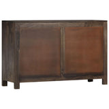 Sideboard with Carved Design 110x35x70 cm Solid Mango Wood - Top-Down View