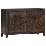 Sideboard with Carved Design 110x35x70 cm Solid Mango Wood - Extra Image