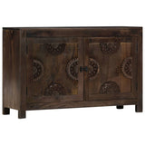 Sideboard with Carved Design 110x35x70 cm Solid Mango Wood - Extra Image