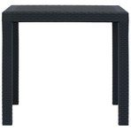 Garden Table Anthracite 79x79x72 cm Plastic Rattan Look