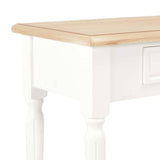 Table with Drawer White Wood