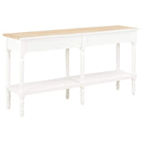Table with Drawer White Wood