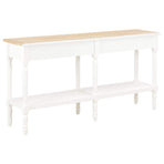 Table with Drawer White Wood