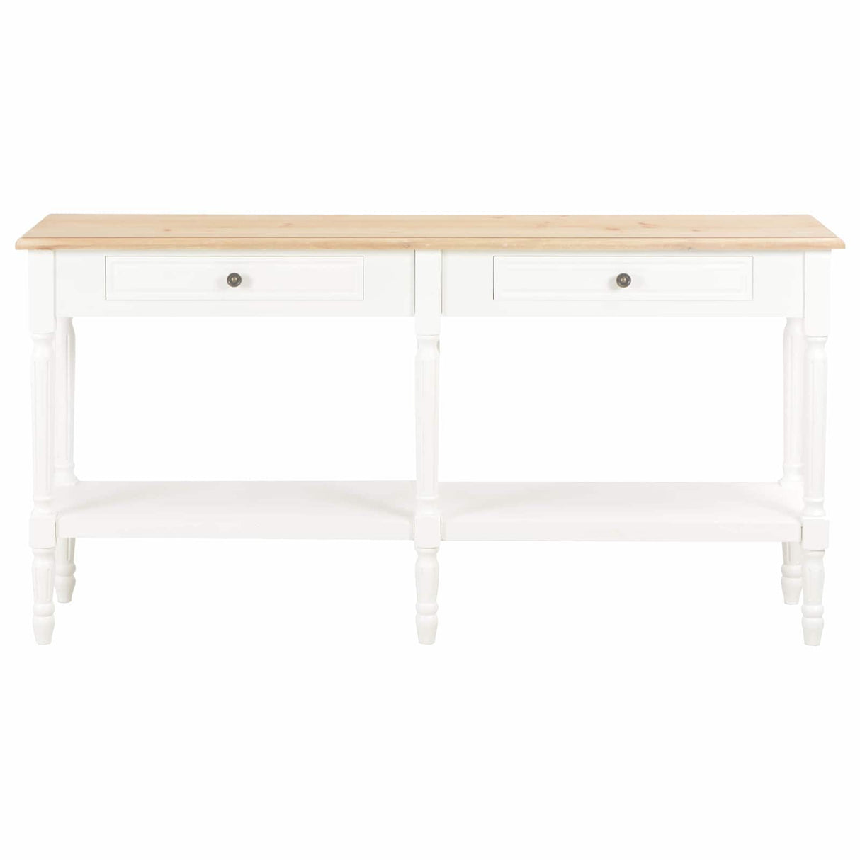 Table with Drawer White Wood