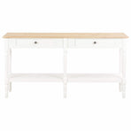 Table with Drawer White Wood