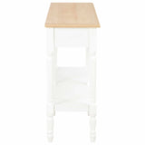 Table with Drawer White Wood