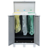 Garden Dustbin with 3 Bags Light Grey 65x38x102 cm - Extra Image