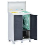 Garden Dustbin with 3 Bags Dark Grey 65x38x102 cm - Close-Up Angle