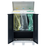 Garden Dustbin with 3 Bags Dark Grey 65x38x102 cm - Extra Image