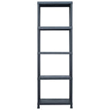 Storage Shelf Rack Black 125 kg 60x30x180 cm Plastic - Front View