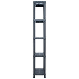 Storage Shelf Rack Black 125 kg 60x30x180 cm Plastic
