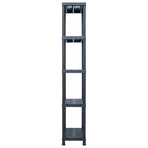 Storage Shelf Rack Black 125 kg 60x30x180 cm Plastic