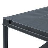 Storage Shelf Rack Black 200 kg 80x40x138 cm Plastic - 45-Degree Angle
