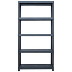 Storage Shelf Rack Black 250 kg 80x40x180 cm Plastic