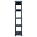 Storage Shelf Rack Black 250 kg 80x40x180 cm Plastic