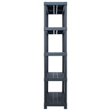 Storage Shelf Rack Black 250 kg 80x40x180 cm Plastic - Side View