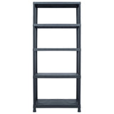 Storage Shelf Rack Black 500 kg 90x60x180 cm Plastic