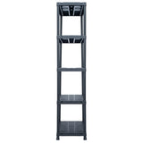 Storage Shelf Rack Black 500 kg 90x60x180 cm Plastic