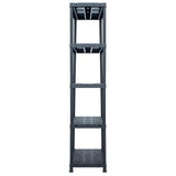 Storage Shelf Rack Black 500 kg 90x60x180 cm Plastic - Side View