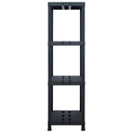 Storage Shelf Rack Black 220 kg 90x40x138 cm Plastic
