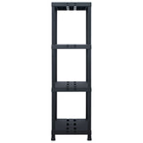 Storage Shelf Rack Black 220 kg 90x40x138 cm Plastic - Side View