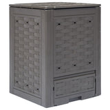 Garden Composter Brown 60x60x83 cm 300 L Plastic Rattan
