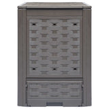 Garden Composter Brown 60x60x83 cm 300 L Plastic Rattan