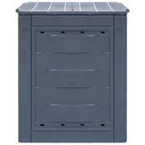 Garden Composter Grey 60x60x73 cm 260 L - Side View